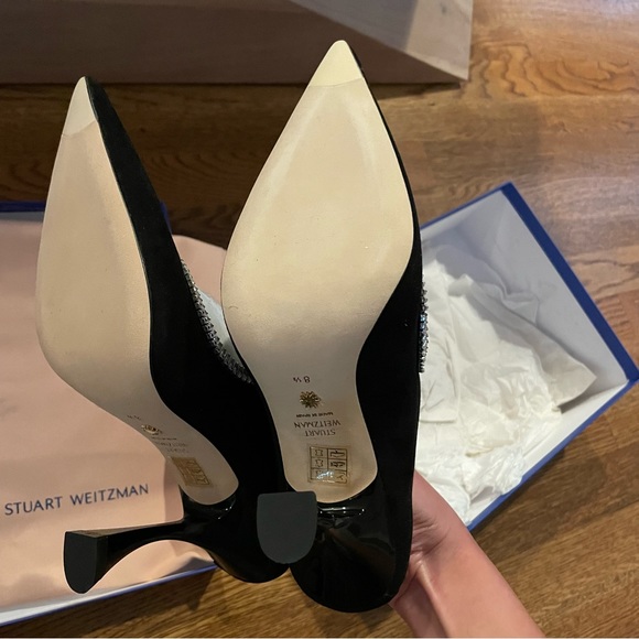 Stuart Weitzman Ella 100mm crystal-embellished mules Size 39 8.5 - Picture 6 of 9